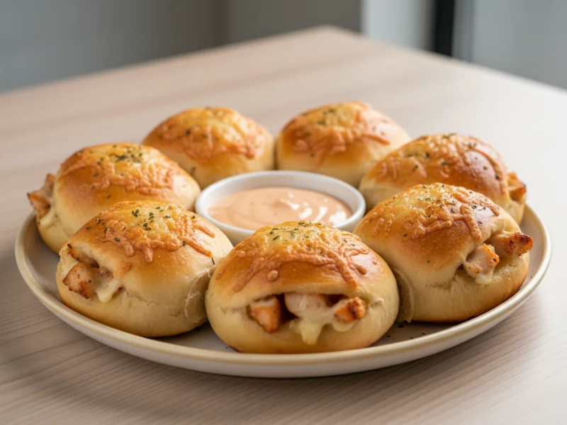 Pizzabrötchen 8 Stück mit Hähnchen