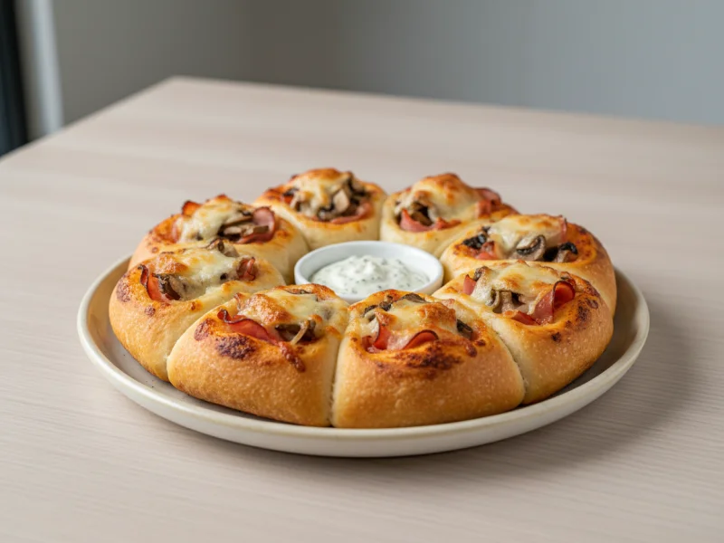 Pizzabrötchen 8 Stück mit Hinterschinken und Champignons